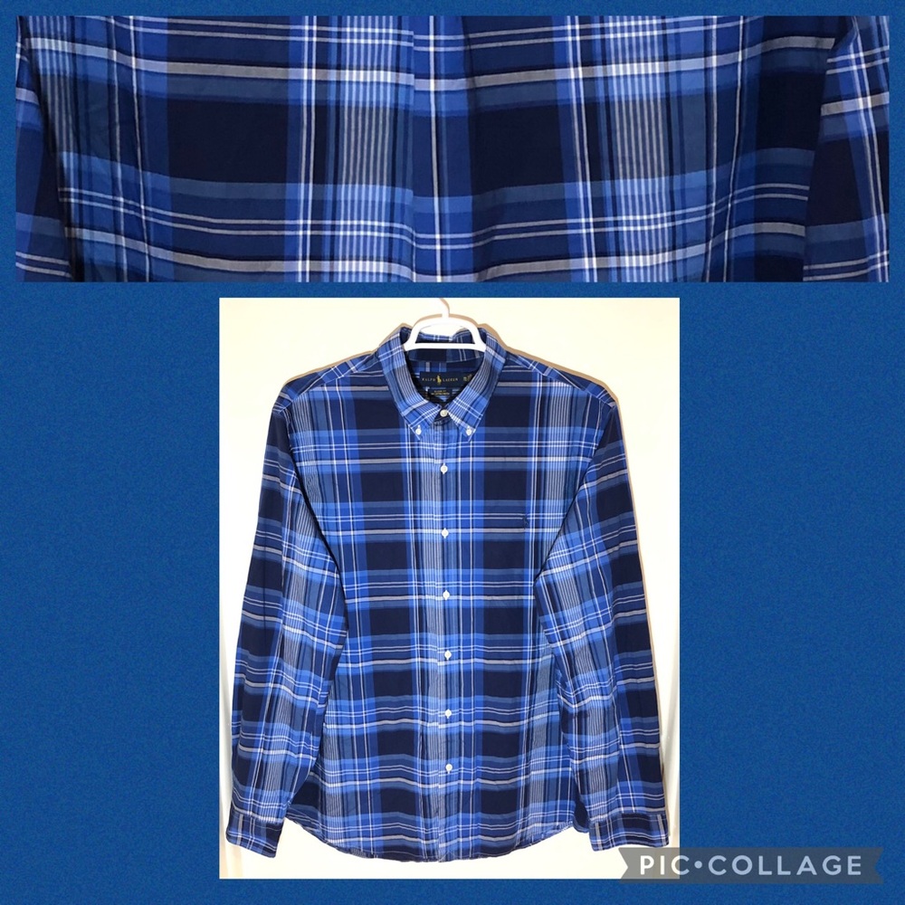 Ralph Lauren Classic Fit Cotton Plaid Button Down Shirt